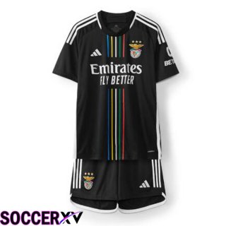 S.L Benfica Kids Soccer Jersey Away Black 2023/2024