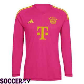 Bayern Munich Soccer Jersey Goalkeeper Long sleeve Pink 2023/2024