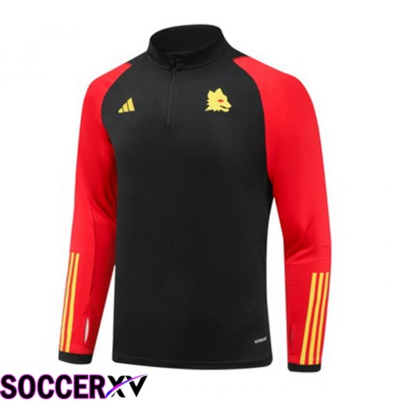 AS Roma Training Sweatshirt Black Red 2023/2024