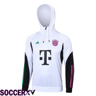 Bayern Munich Training Sweatshirt Hoodie White 2023/2024