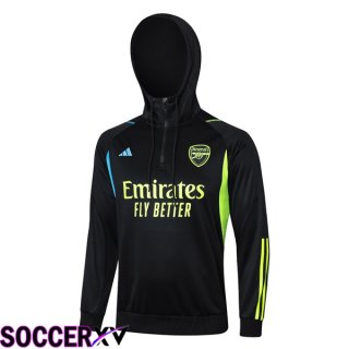 Arsenal Training Sweatshirt Hoodie Black 2023/2024