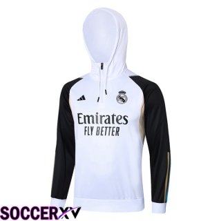 Real Madrid Training Sweatshirt Hoodie White 2023/2024