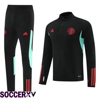 Manchester United Training Tracksuit Suit Black 2023/2024