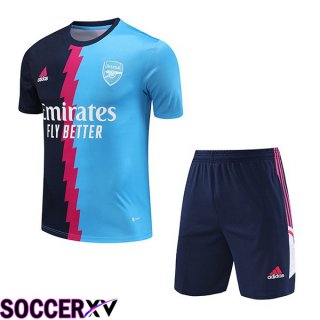 Arsenal Training T Shirt + Shorts Blue 2023/2024