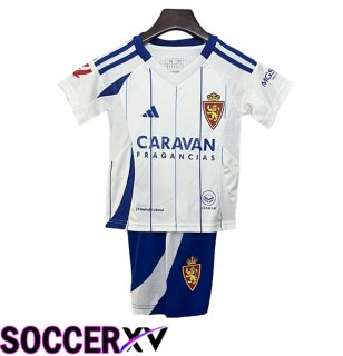 Real Zaragoza Kids Home Soccer Jersey 2024/2025