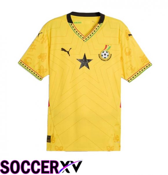 Ghana Away Soccer Jersey Yellow 2024/2025