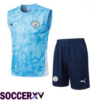 Manchester City Gilet Soccer + Shorts Blue 2025/2026