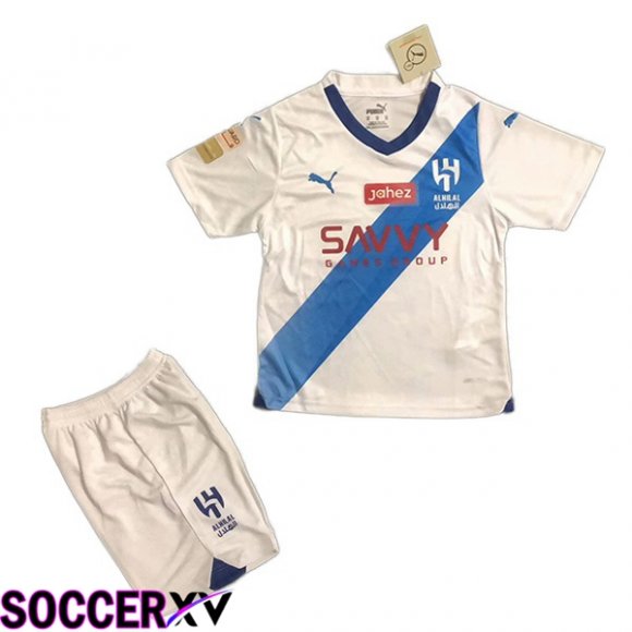 Al-Hilal FC Kids Soccer Jersey Away White 2023/2024