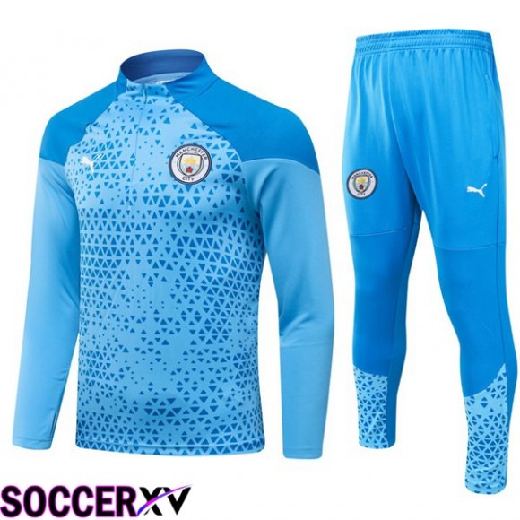 Manchester City Training Tracksuit Suit Blue 2023/2024