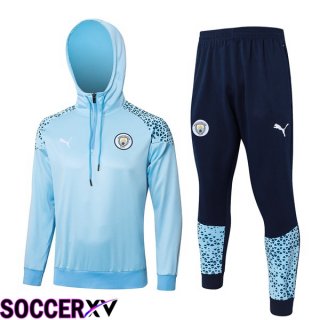 Manchester City Training Tracksuit Hoodie Blue 2023/2024