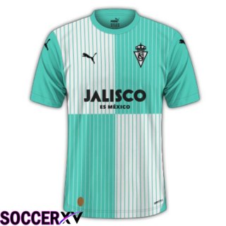 Sporting Gijon Soccer Jersey Away Green 2023/2024