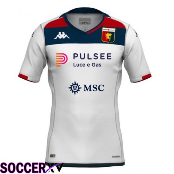 Genoa CFC Soccer Jersey Away White 2023/2024