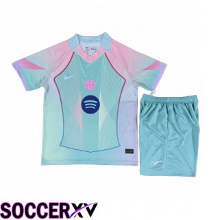 Barcelona Kids Soccer Jersey Special Edition Green 2025 2026