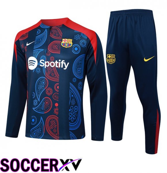 FC Barcelona kit Training Tracksuit Blue Royal Red 2024/2025