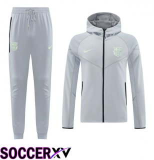 FC Barcelona Training Tracksuit - Training Sweatshirt Hoodie Grey 2025/2026