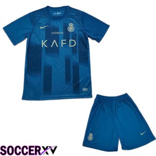 Al-Nassr FC Kids Soccer Jersey Away Blue 2023/2024