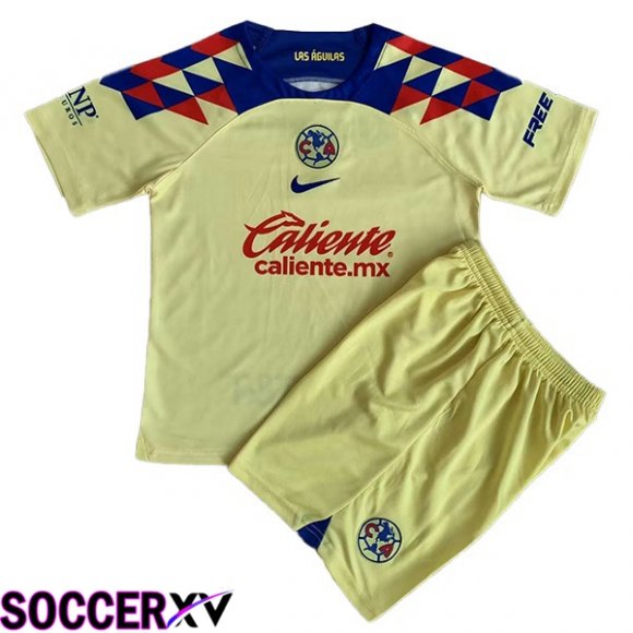 Club America Kids Soccer Jersey Home Yellow 2023/2024