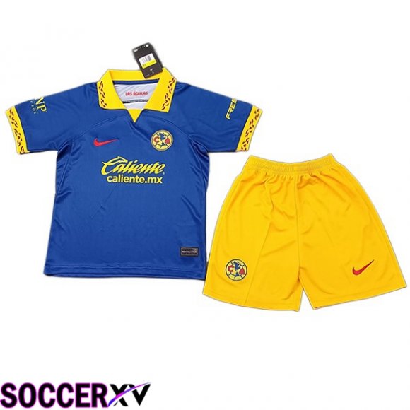 Club America Kids Soccer Jersey Away Blue 2023/2024