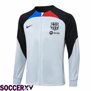 FC Barcelona Training Jacket White Black 2023/2024