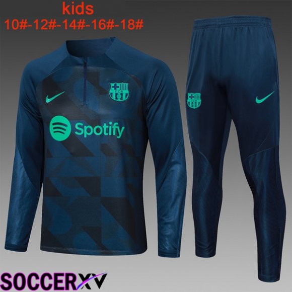 FC Barcelona Kids Training Tracksuit Suit Blue Royal 2023/2024