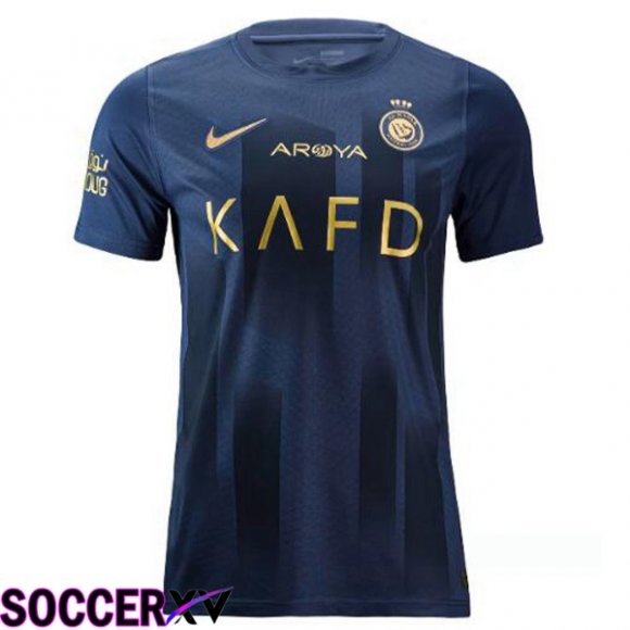 Al-Nassr FC Soccer Jersey Away Blue 2023/2024