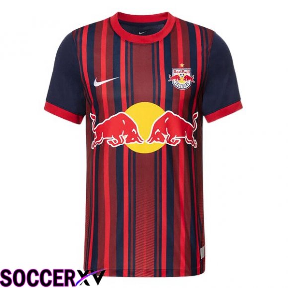 FC Red Bull Salzburg Soccer Jersey Away Red Blue 2023/2024