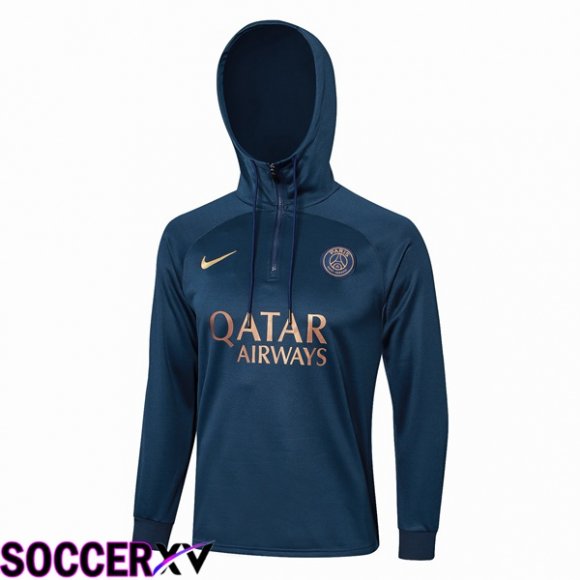 Paris PSG Training Sweatshirt Hoodie Blue Royal 2023/2024