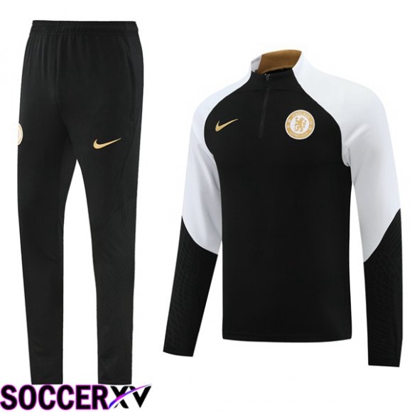 FC Chelsea Training Tracksuit Suit Black White 2023/2024