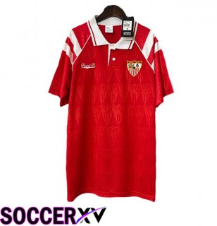 Sevilla FC Retro Away Soccer Jersey Red 1992-1993