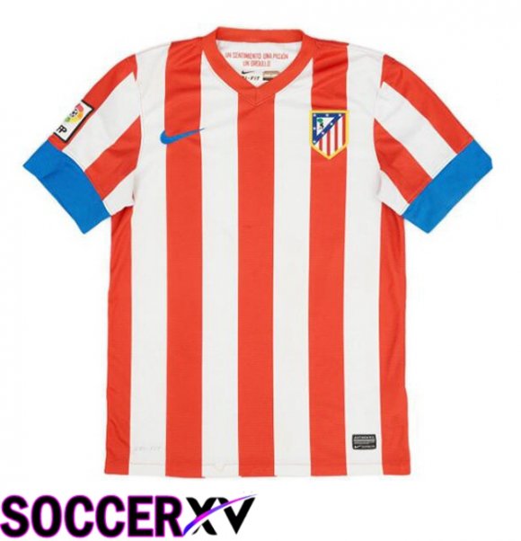 Atletico Madrid Retro Home Soccer Jersey White Red 2012-2013