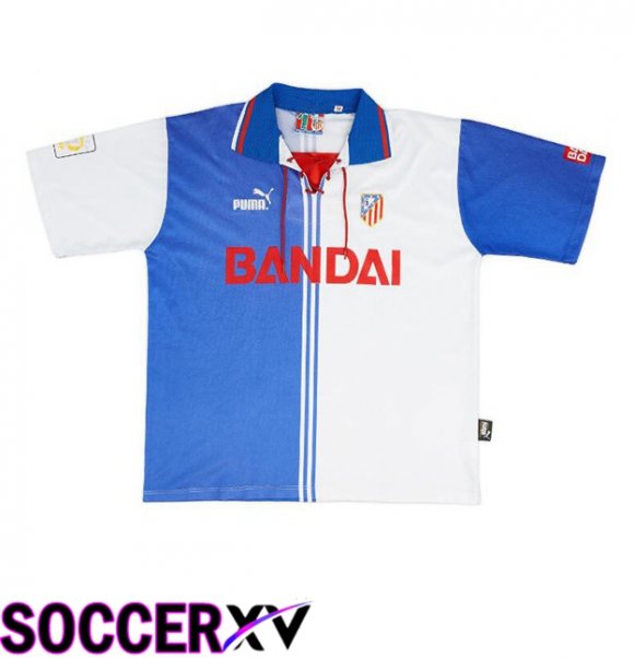 Atletico Madrid Retro Third Soccer Jersey White Blue 1996-1997