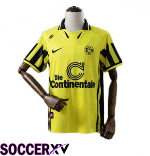 Dortmund BVB Retro Home Soccer Jersey Yellow 1996-1997
