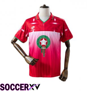 Maroc Retro Home Soccer Jersey Red 1994