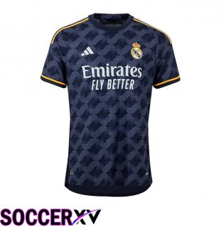 Real Madrid Retro Away Soccer Jersey Blue Royal 2023-2024