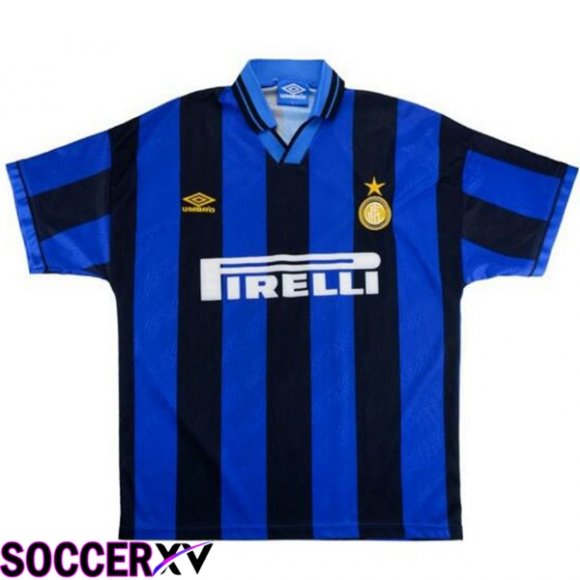 Inter Milan Retro Soccer Jersey Home Blue 1995-1996