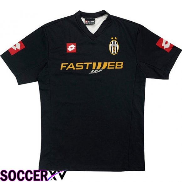 Juventus Retro Soccer Jersey Away Black 2001-2002