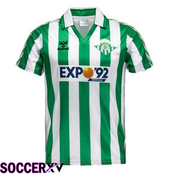 Real Betis Retro Soccer Jersey Home Green 1988-1989