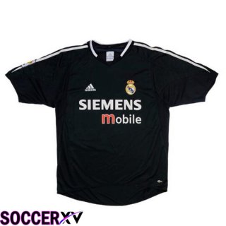 Real Madrid Retro Soccer Jersey Away Black 2004-2005