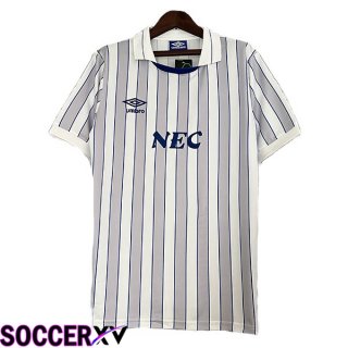 Everton Retro Soccer Jersey Away White Grey 1988-1990