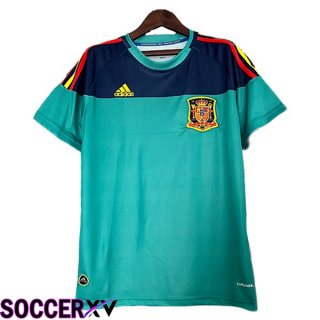 Spain Retro Soccer Jersey Goalkeeper Green 2010