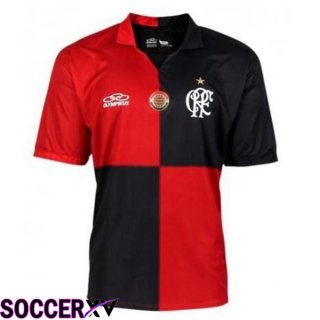 Flamengo 100th Anniversary Edition Retro Soccer Jersey Home Black Red 2012