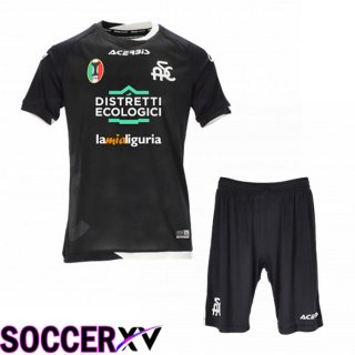 Spezia Calcio Kids Away Jersey Black