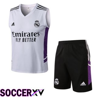 Real Madrid Soccer Vest + Shorts White 2022/2023