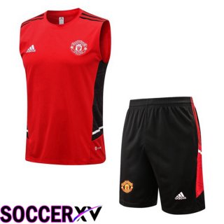 Manchester United Soccer Vest + Shorts Red 2022/2023