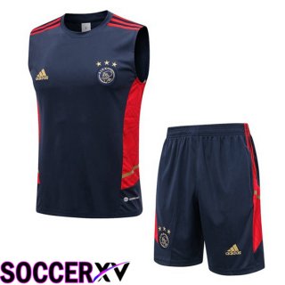 AFC Ajax Soccer Vest + Shorts Royal Blue 2022/2023