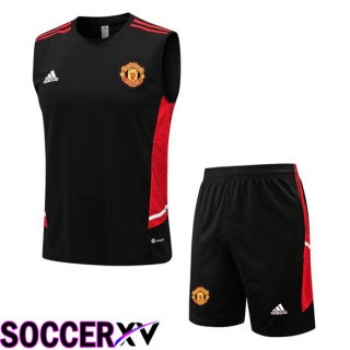 Manchester United Soccer Vest + Shorts Black 2022/2023