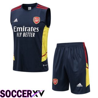 FC Arsenal Soccer Vest + Shorts Royal Blue 2022/2023