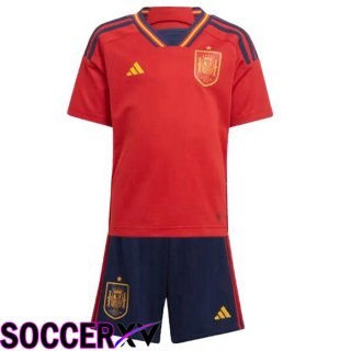 Spain Kids Home Jersey Red 2023/2023