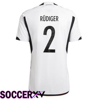 Germany (RÜDIGER 2) Home Jersey Black White World Cup 2022