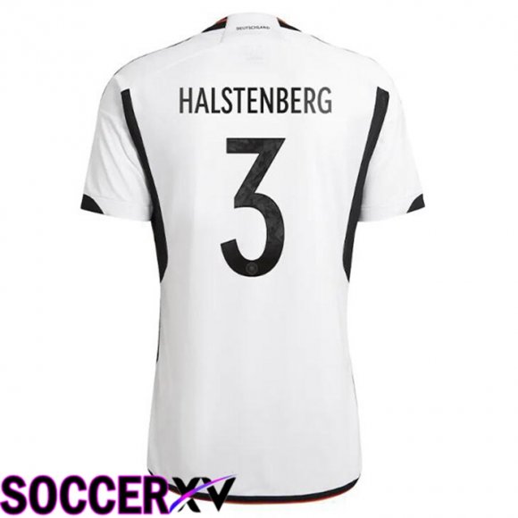 Germany (HALSTENBERG 3) Home Jersey Black White World Cup 2022